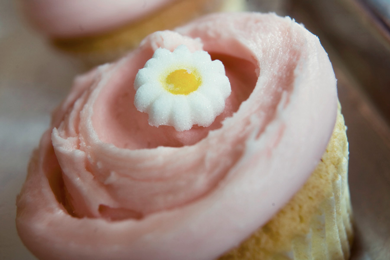 Magnolia Bakery New York signature swirl vanilla buttercream cupcake