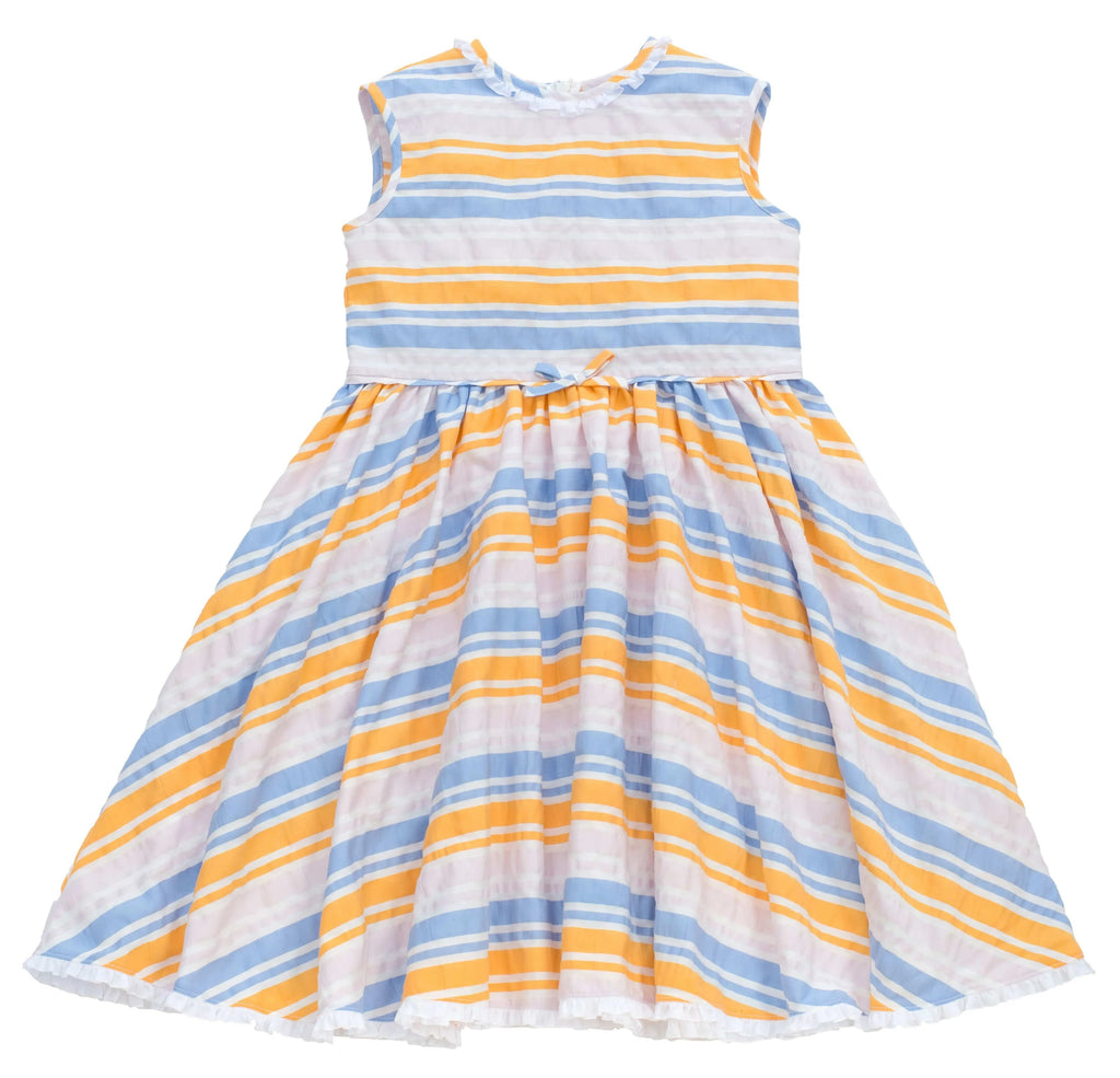 MyTwirl Dress 3/4 / Blue/Yellow Chloe Blue/Yellow twirly dress