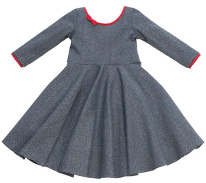 MyTwirl Dress 3/4 Brooke Indigo/Red twirly dress