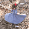 MyTwirl Dress Brooke Indigo/Red twirly dress