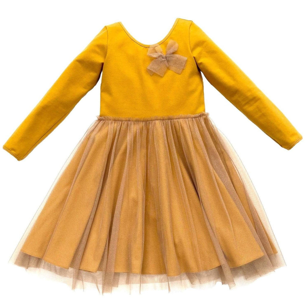 MyTwirl Dress Harper Gold twirly dress